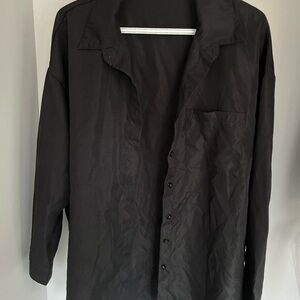 Men's Black Button-Up Jacket
